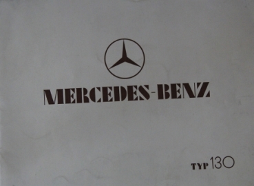 Mercedes-Benz 130 H Modellprogramm 1934 Automobilprospekt (7624)