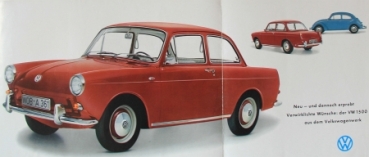 Volkswagen 1500 Modelprogram 1964 Carbrochure (7578)