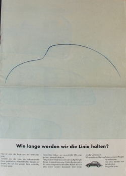 Volkswagen Beetle Modelprogram 1964 "Wie lange werden wir die Linie halten?" Carbrochure (0852)