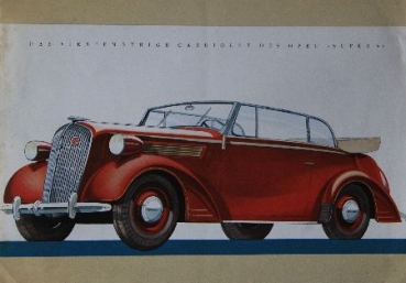 Opel Super 6 Modelprogram 1936 Carbrochure (8001)
