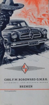 Borgward Modellprogramm 1955 Rennerfolge "Vom Inka zur Isabella" Automobilprospekt (1294)