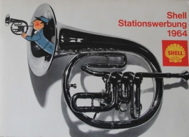 "Shell Stationswerbung" 1964 Shell Gasstation-Advertisingmap (8027)