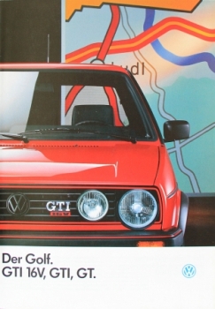 Volkswagen Rabbit GTI 16V Modelprogram 1989 Carbrochure (3556)