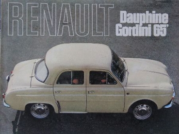 Renault Dauphine Gordini Modelprogram 1965 Carbrochure (8044)