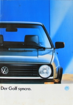 Volkswagen Rabbit Synchro Modelprogram 1988 Carbrochure (9095)