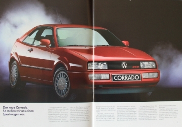Volkswagen Corrado Modelprogram 1989 Carbrochure (9071)