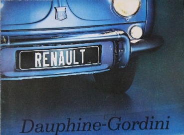 Renault Dauphine Gordini Modelprogram 1960 Carbrochure (8076)