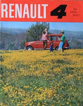 Renault 4 Modellprogramm 1964 Automobilprospekt (8073)