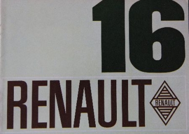 Renault 16 Modelprogram 1965 Carbrochure (8082)