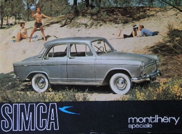 Simca Aronde Montlhery Speciale Modelprogram 1958 Carbrochure (8090)