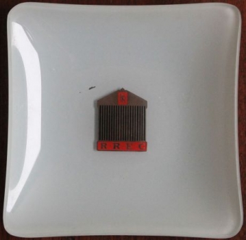 Rolls-Royce Ashtray 1965 "RREC" glas with logo (1534)