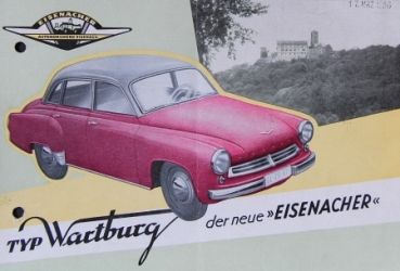Wartburg Modellprogramm 1956 Automobilprospekt (7361)