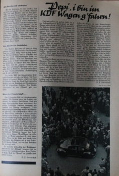 Volkswagen "Arbeitertum" 1939 NS-Magazine with VW-KdF-Story (8114)