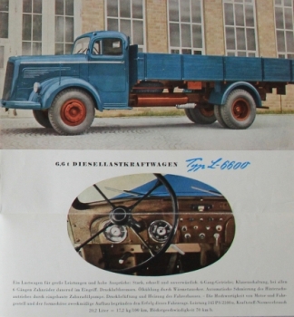 Mercedes-Benz Nutzfahrzeuge Modellprogramm 1951 Lastwagenprospekt (8845)