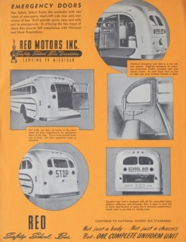 REO Safety School Bus Model 119/122 Modelprogram 1948 Busbrochure (4057)