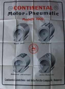 Continental Tires 1909 Motor-Pneumatic Brochure , Pricelist, letter  (8165)