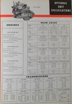 WHite 9000 T Tractor Unit Plan Modelprogram 1959 Truckbrochure (4056)