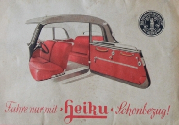 Heiku "Autoschonbezüge" 1933 Zubehörprospekt (9165)