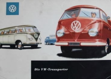 Volkswagen T1 Transporter Modelprogram 1958 Carbrochure-Map with 3 brochures (7034)