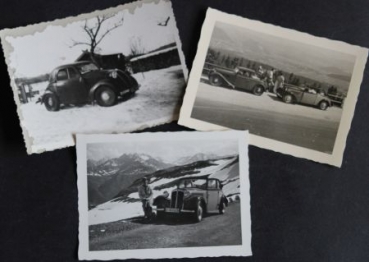 DKW Auto-Union Fiat Topolino 1936 three privat photos (7132)
