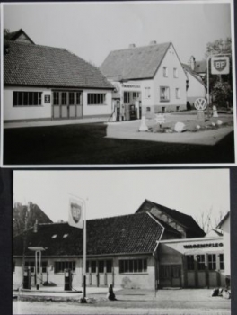 BP Tankstelle 1955 Volkswagen-Werkstatt Winsen Konvolut 14 Originafotos + Prospekt (7072)