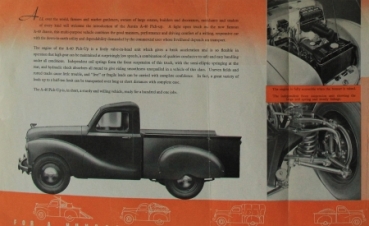 Austin A40 Pick-up Modellprogramm 1949 Lastwagenprospekt (4066)