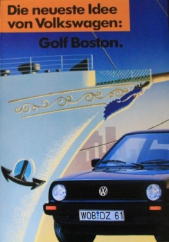 Volkswagen Rabbit Boston Modelprogram 1990 "Die neueste Idee" Carbrochure (8257)