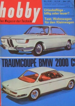 "Hobby - Das Magazin der Technik" 1965 BMW 2000 CS Technical-Magazine (8436)