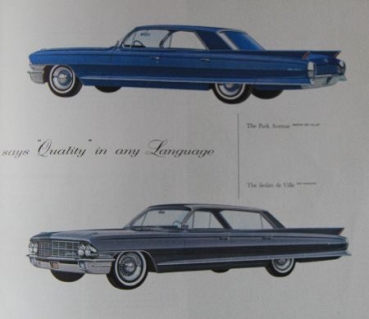 Cadillac Modelprogram 1962 Carbrochure (8313)