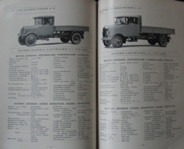 "Autotypenbuch - Typentafeln der Deutschen Kraftfahrzeuge" Automobil-Yearbook 1933 (8322)