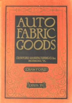 Crawford 1926 "Manufacturing Auto Fabric Goods" Automobil-Zubehörkatalog (9161)