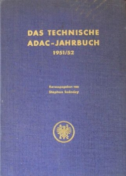 Szenasy "Das technische ADAC-Jahrbuch" Vehicletechnic 1952 (8462)