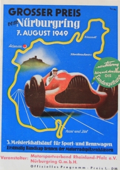 "Großer Preis" Nürburgring August 1949 Rennprogramm (8480)