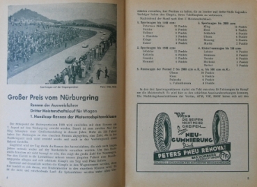 "Großer Preis" Nürburgring August 1949 Rennprogramm (8480)