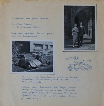 Volkswagen Modelprogram 1955 "Hochzeitsreise zu dritt" BV Aral Carbrochure (8497)