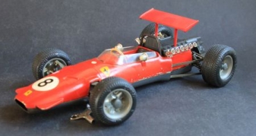 Schuco Ferrari Formel II 1968 Metall-Plastikmodell mit Friktionsantrieb (5015)