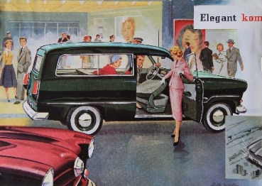 Ford Taunus 15 M Stationwagon Modelprogram 1955 Carbrochure (8558)