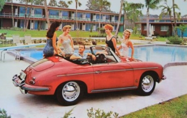 Porsche 356 B Convertible 1964 Factory-Postcard (7312)