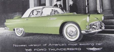 Ford Thunderbird Modellprogramm 1956 Automobilprospekt (8621)