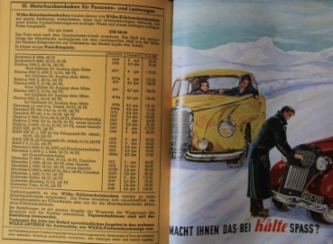 Plümecke Motorvehicle Parts "Winterausruestung 1953/43" 1953 Accessoire-Catalogue (9574)