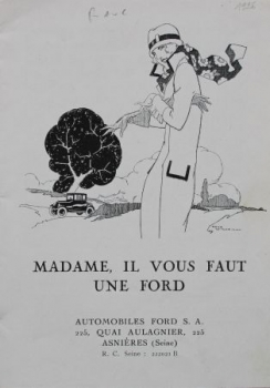 Ford T Modelprogram 1925 "La Ford voiture ideale de la femme" Carbrochure (7328)