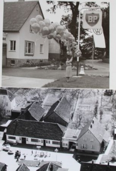 BP Gasstation 1955 Volkswagen-Dealer Winsen convolut 4 original photos, brochure (9761)