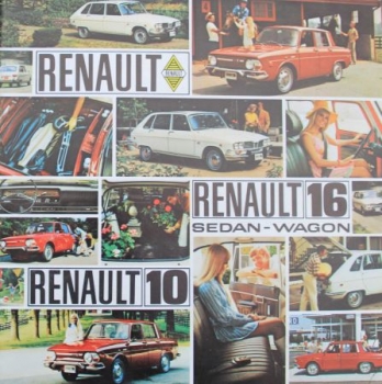 Renault 16 Modelprogram 1968 Sedan-Wagon Carbrochure (9774)