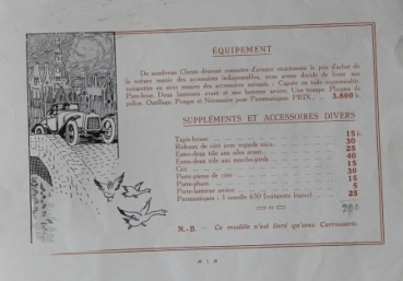 Clement 7 HP 4 Cylindres Modelprogram 1910 Carbrochure (8709)