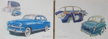 Ford Vedette Modellprogramm 1954 Automobilprospekt (8727)