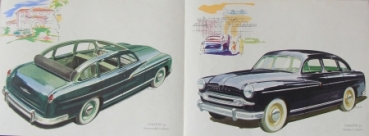 Ford Vedette Modellprogramm 1954 Automobilprospekt (8727)