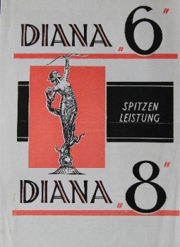 Diana Sechs 12/60 PS Modell 1927 Automobilprospekt (8738)