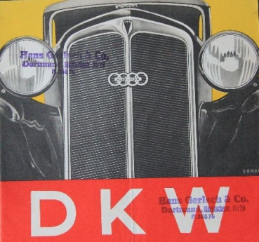 DKW Modellprogramm 1934 Automobilprospekt (8764)