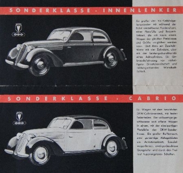 DKW Cars Modelprogram 1939 Carbrbrochure (8770)