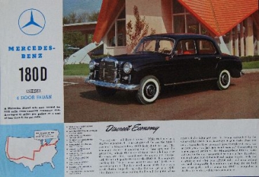 Mercedes-Benz 180 D Modelprogram 1960 Carbrochure (8840)